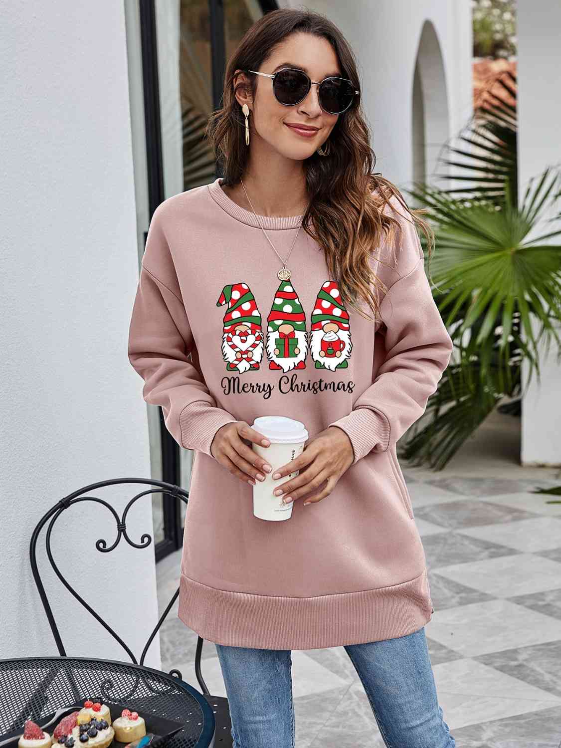 MERRY CHRISTMAS Graphic Sweatshirt BLUE ZONE PLANET