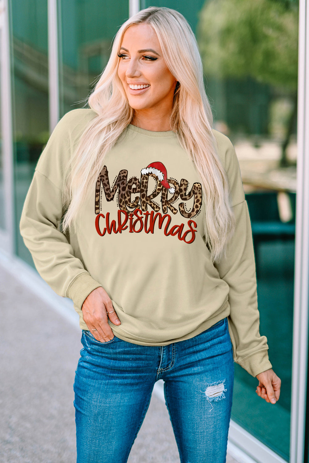 MERRY CHRISTMAS Graphic Sweatshirt BLUE ZONE PLANET
