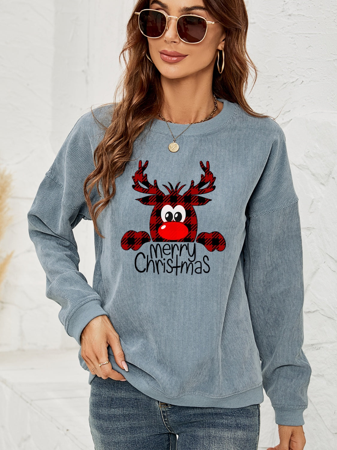 MERRY CHRISTMAS Graphic Sweatshirt BLUE ZONE PLANET