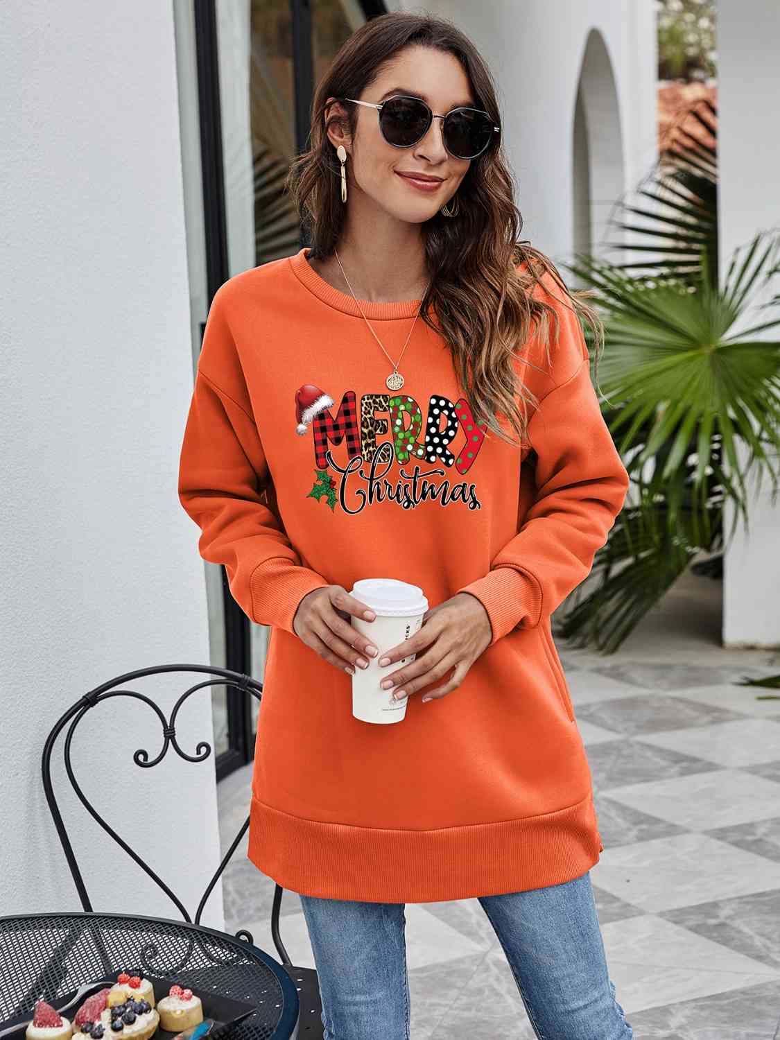 MERRY CHRISTMAS Graphic Sweatshirt BLUE ZONE PLANET