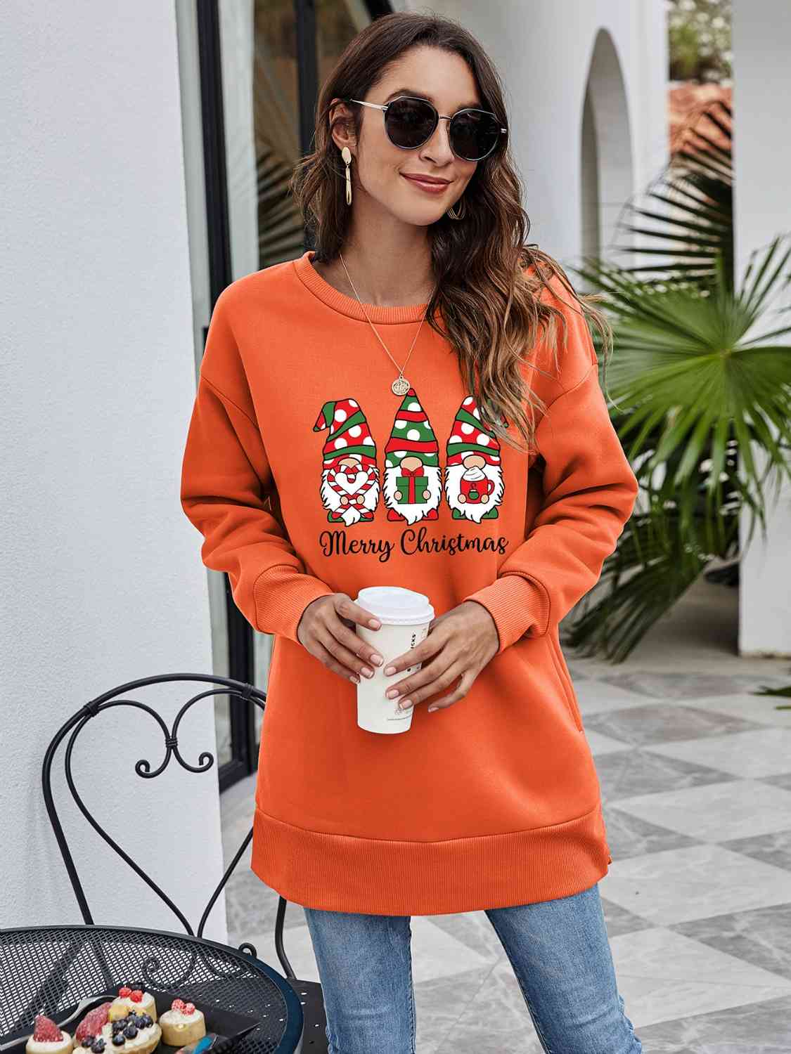 MERRY CHRISTMAS Graphic Sweatshirt BLUE ZONE PLANET