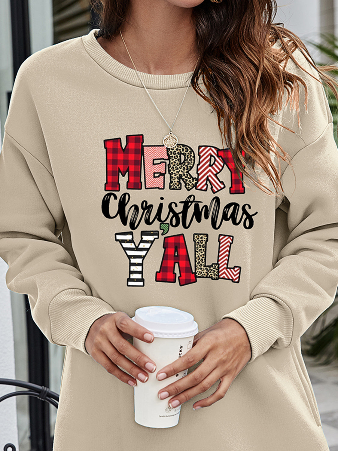 MERRY CHRISTMAS Y'ALL Graphic Sweatshirt BLUE ZONE PLANET