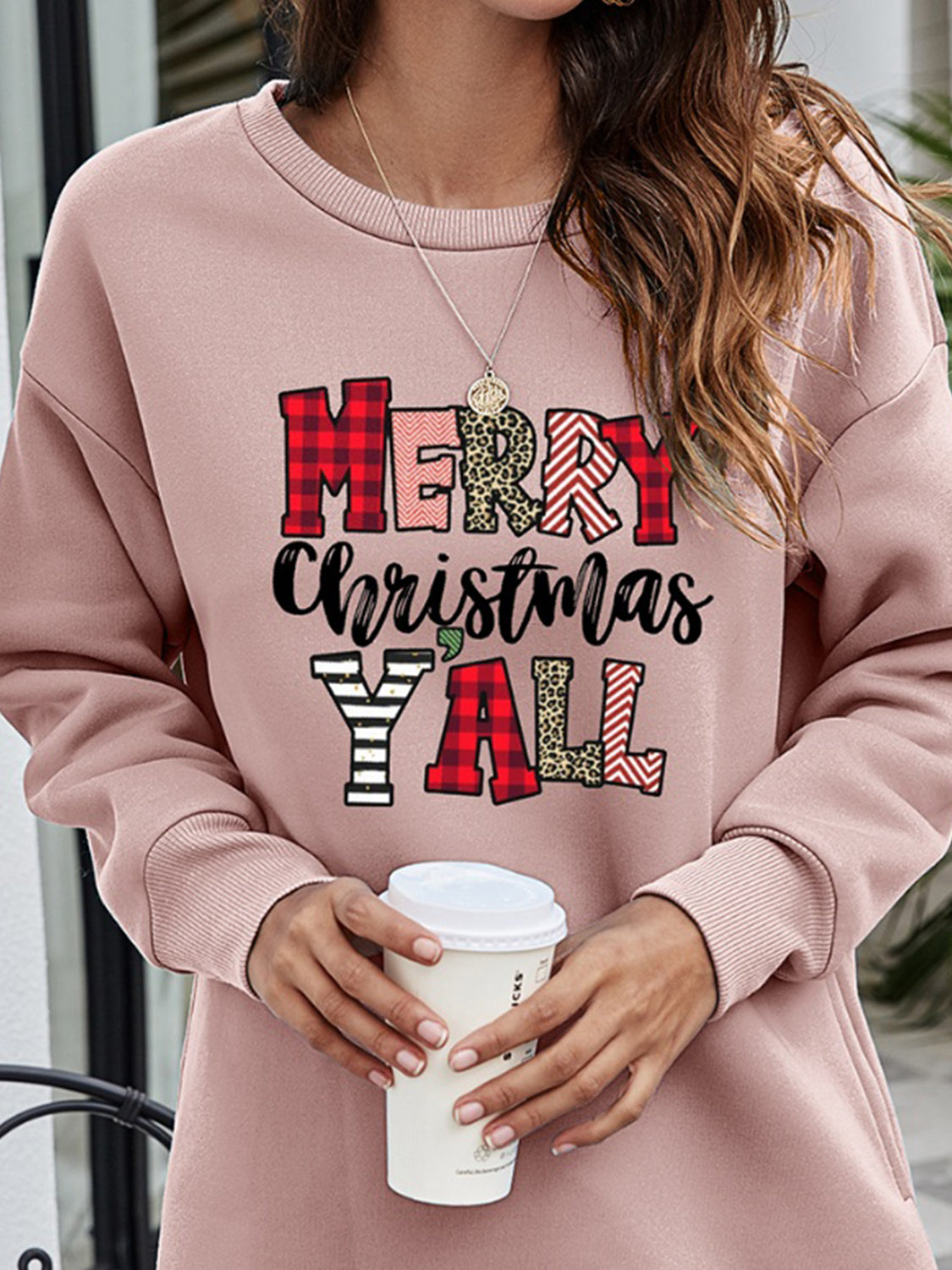 MERRY CHRISTMAS Y'ALL Graphic Sweatshirt BLUE ZONE PLANET