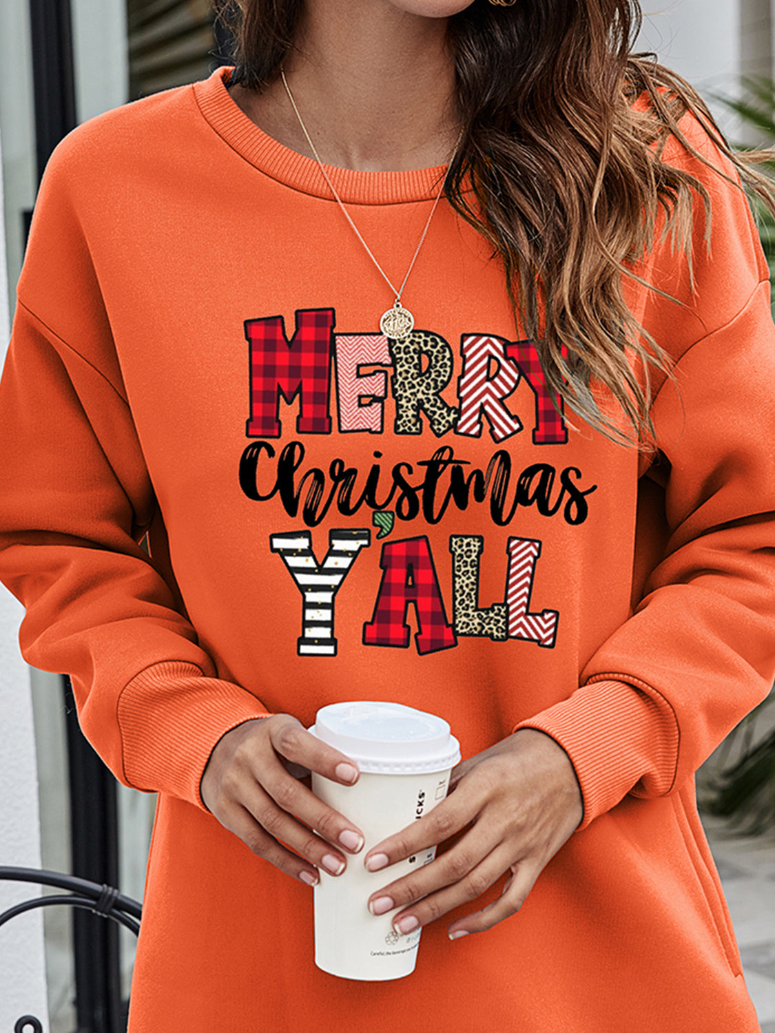 MERRY CHRISTMAS Y'ALL Graphic Sweatshirt BLUE ZONE PLANET