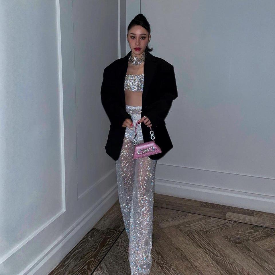 Mesh Diamond Fishnet Pants iYoowe DropShipping