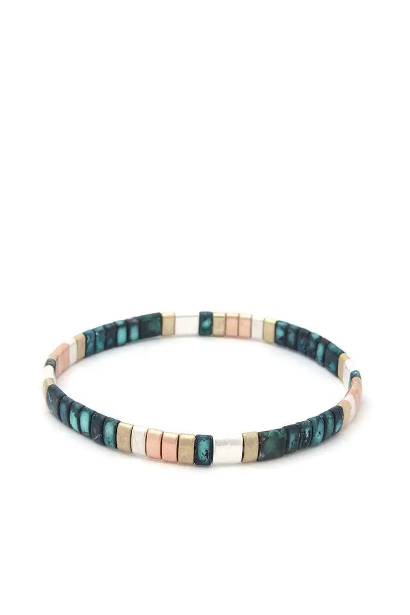 Metal Stretch Bracelet Blue Zone Planet
