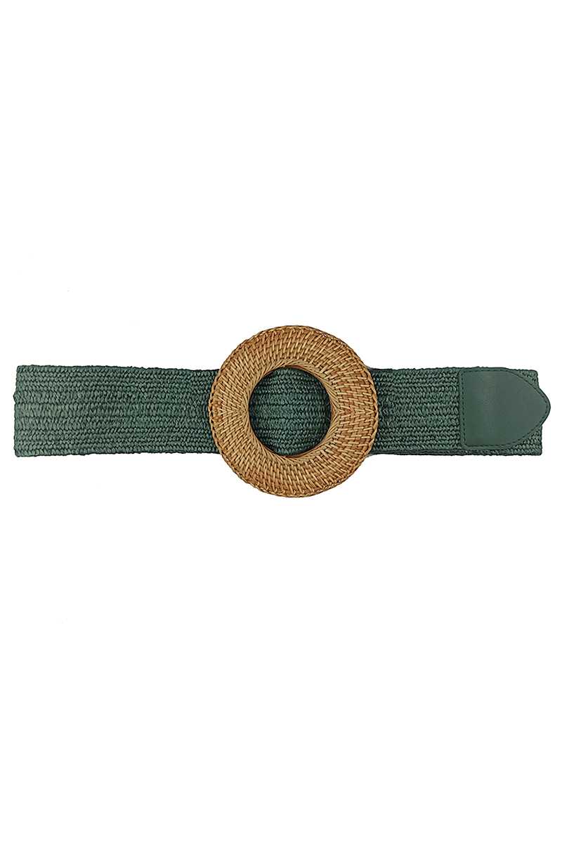 Modern Straw Round Belt Blue Zone Planet