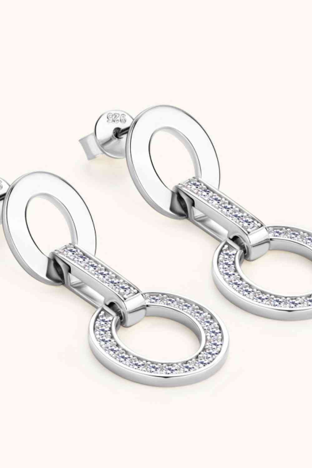 Moissanite 925 Sterling Silver Earrings BLUE ZONE PLANET