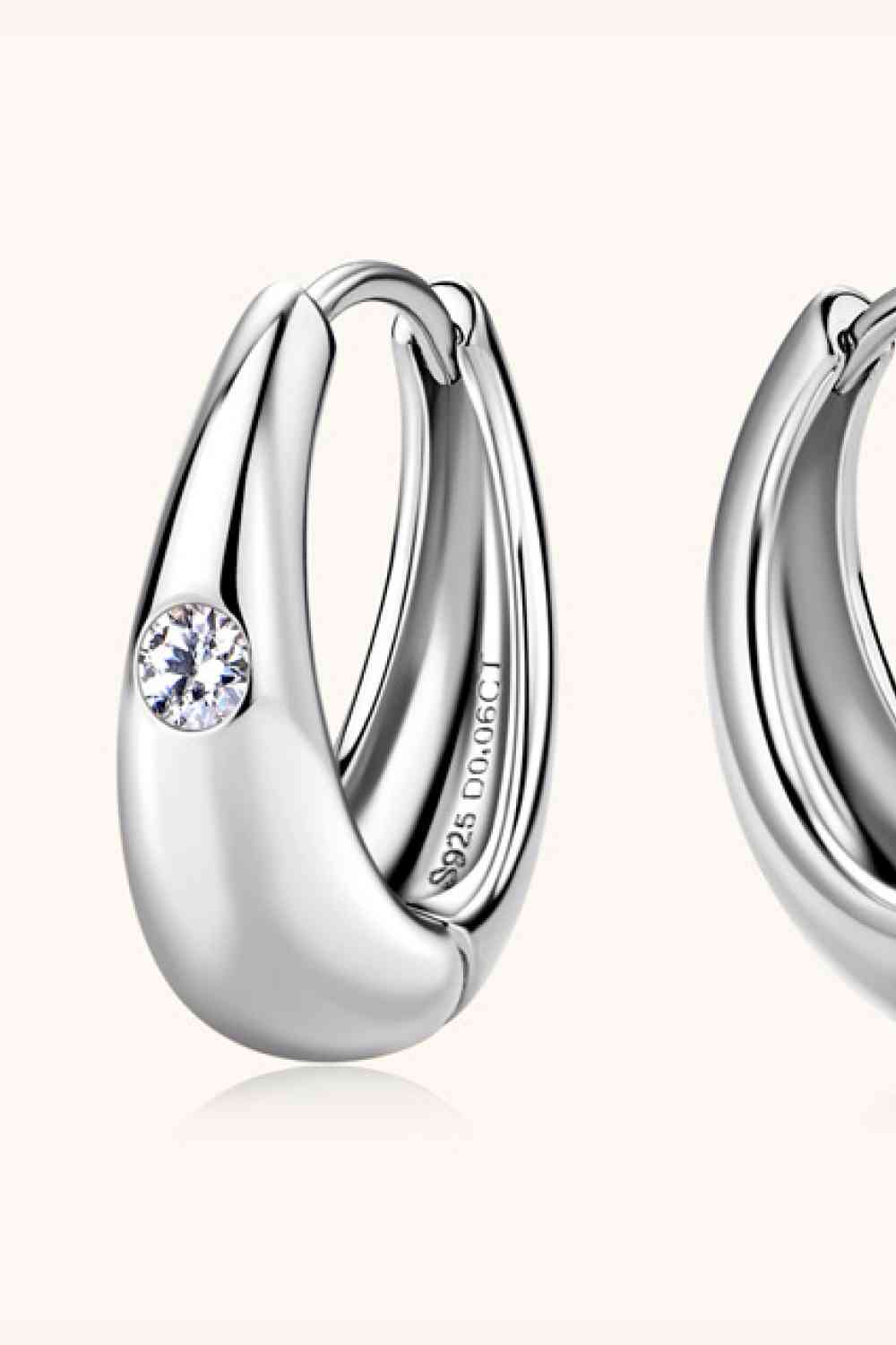 Moissanite 925 Sterling Silver Earrings BLUE ZONE PLANET