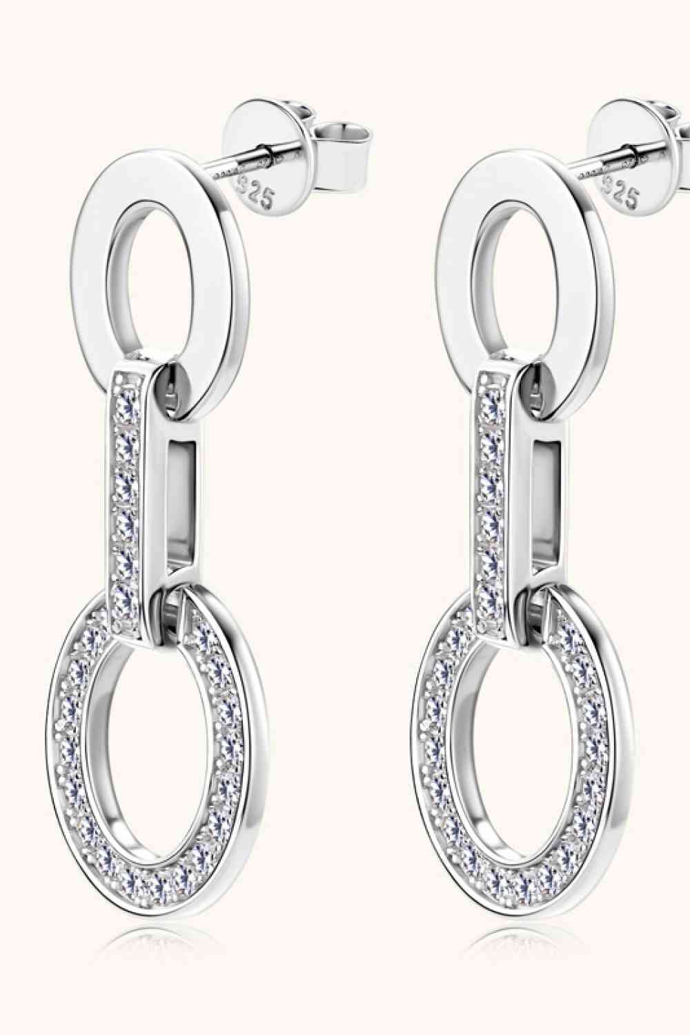 Moissanite 925 Sterling Silver Earrings BLUE ZONE PLANET