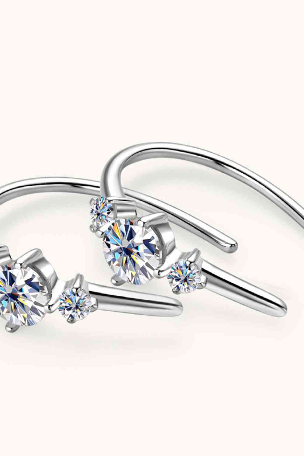 Moissanite 925 Sterling Silver Earrings BLUE ZONE PLANET