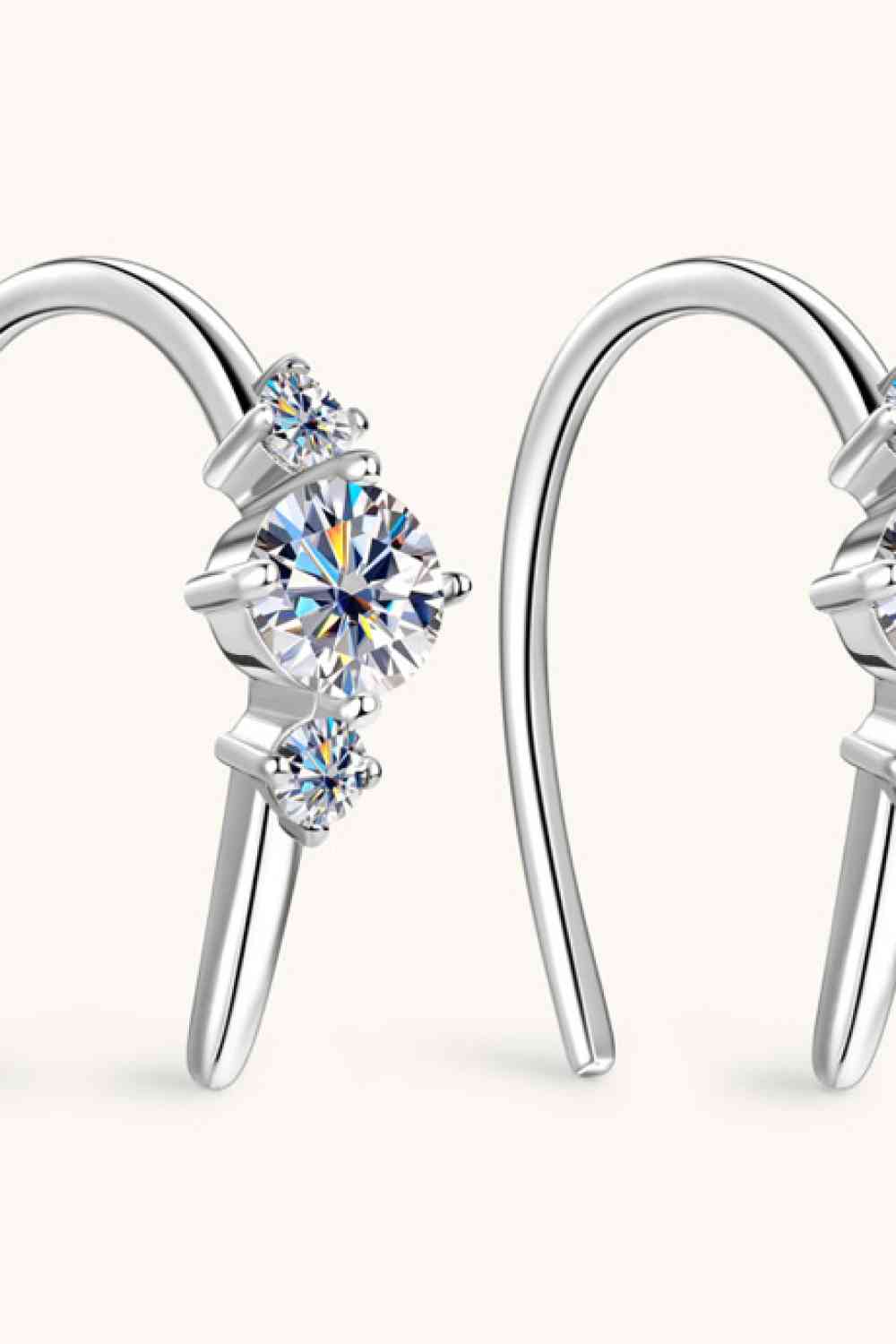 Moissanite 925 Sterling Silver Earrings BLUE ZONE PLANET