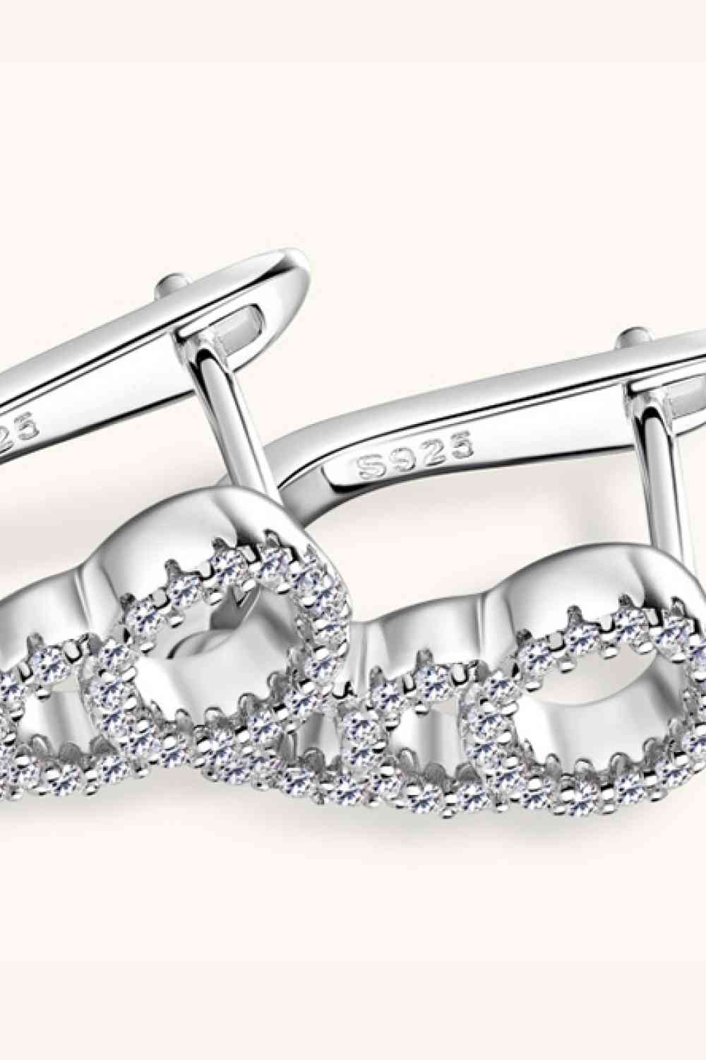 Moissanite 925 Sterling Silver Earrings BLUE ZONE PLANET