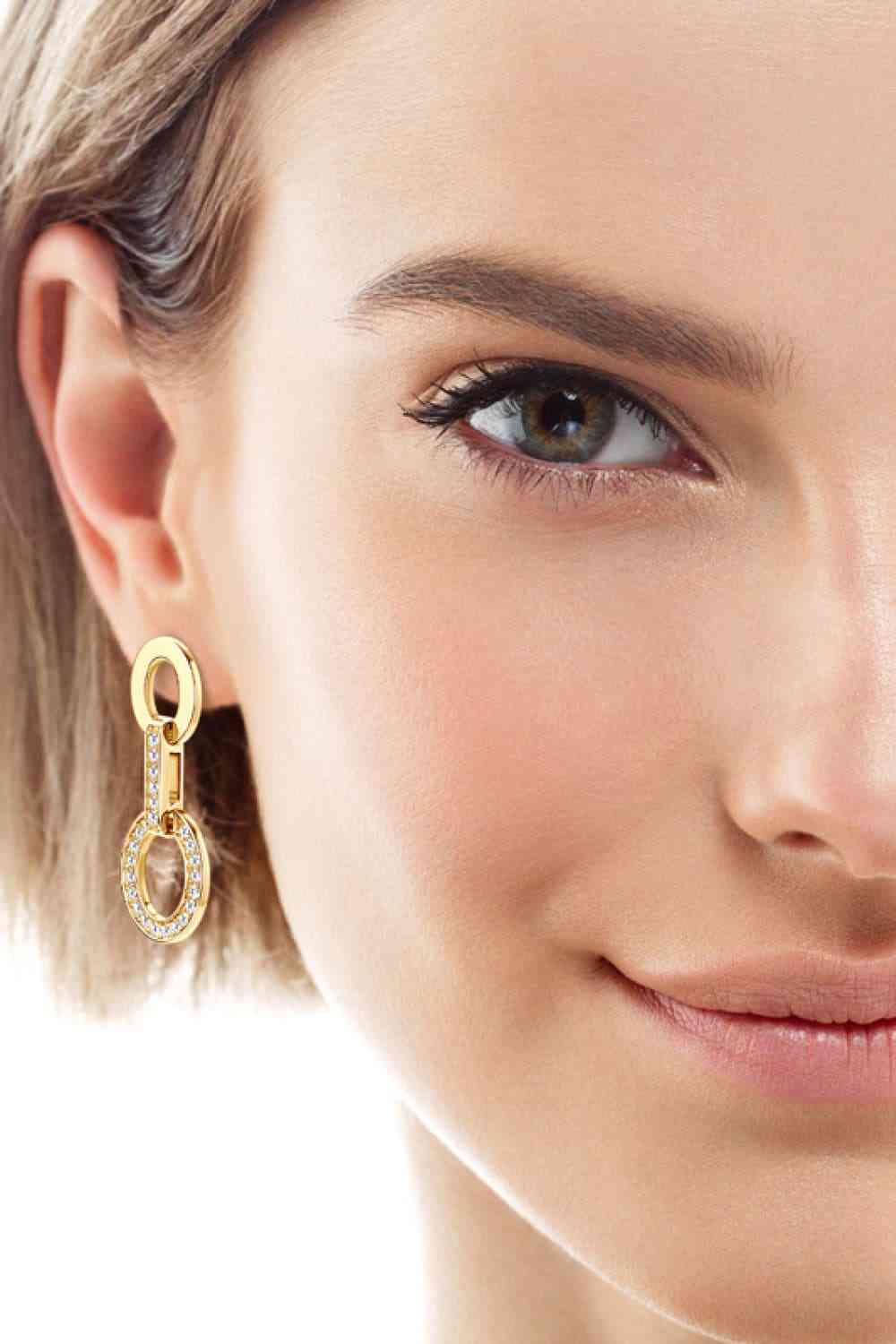 Moissanite 925 Sterling Silver Earrings BLUE ZONE PLANET