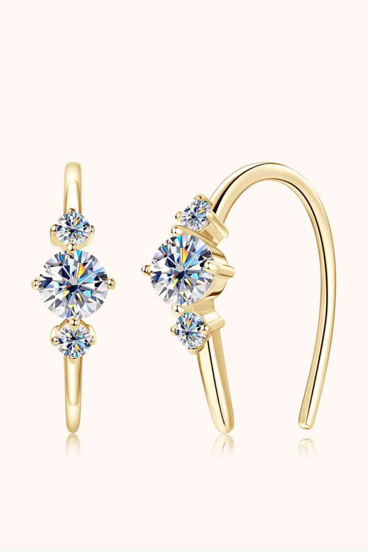 Moissanite 925 Sterling Silver Earrings BLUE ZONE PLANET