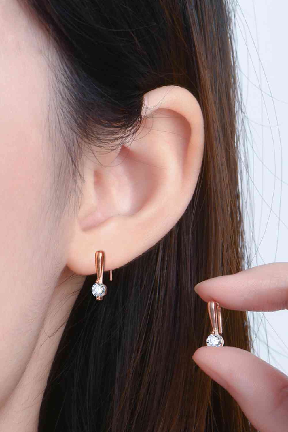 Moissanite 925 Sterling Silver Earrings BLUE ZONE PLANET