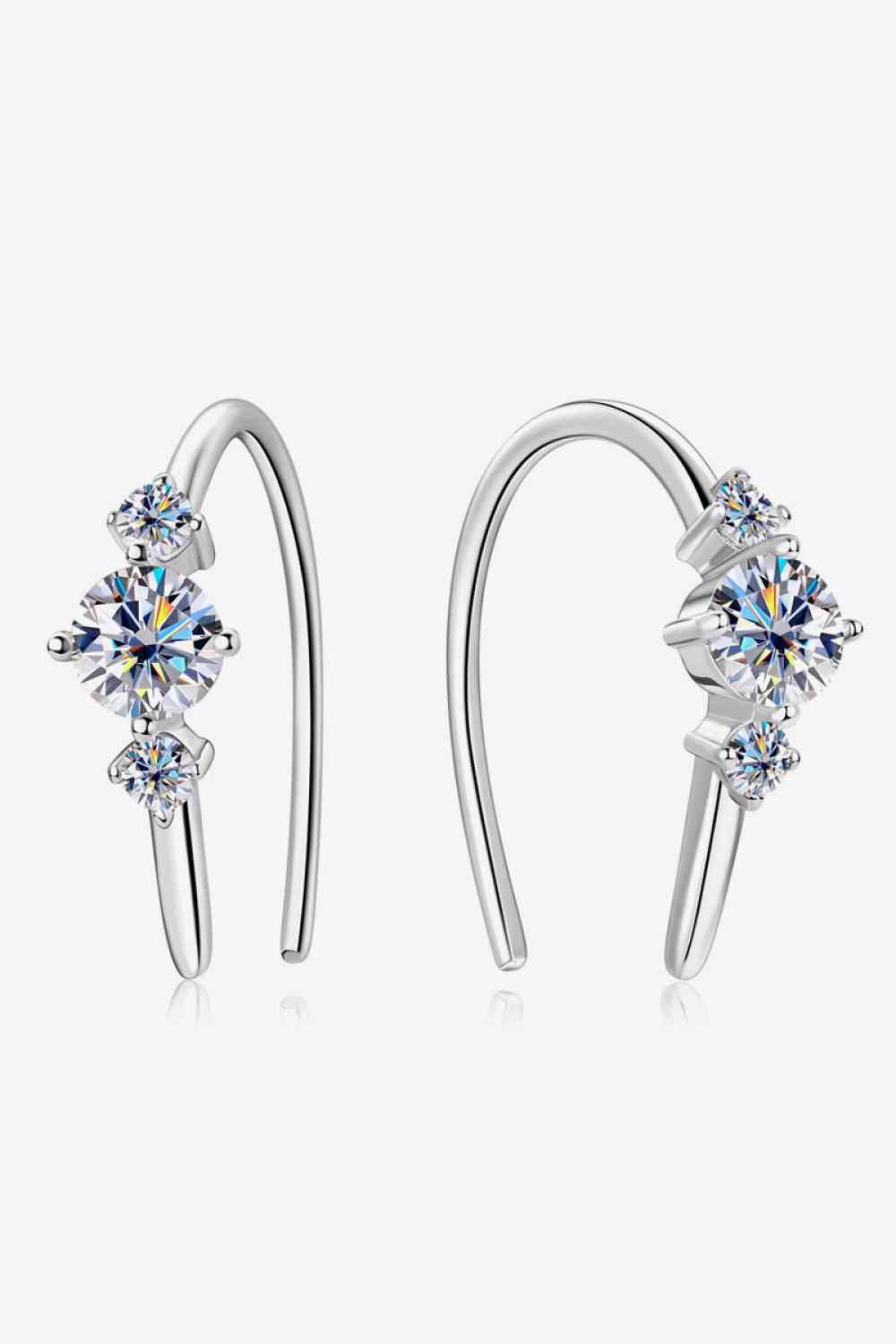 Moissanite 925 Sterling Silver Earrings BLUE ZONE PLANET