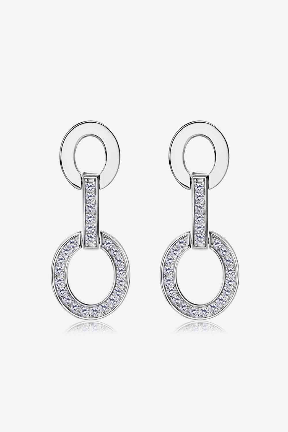 Moissanite 925 Sterling Silver Earrings BLUE ZONE PLANET