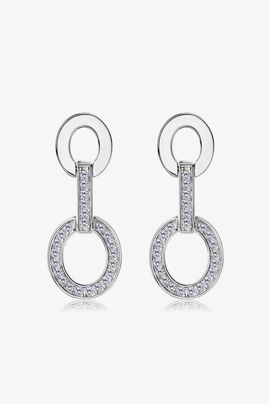 Moissanite 925 Sterling Silver Earrings BLUE ZONE PLANET