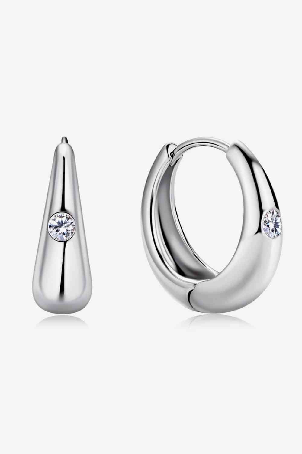 Moissanite 925 Sterling Silver Earrings BLUE ZONE PLANET
