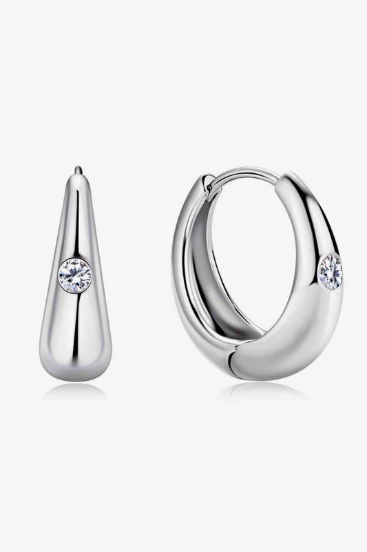 Moissanite 925 Sterling Silver Earrings BLUE ZONE PLANET