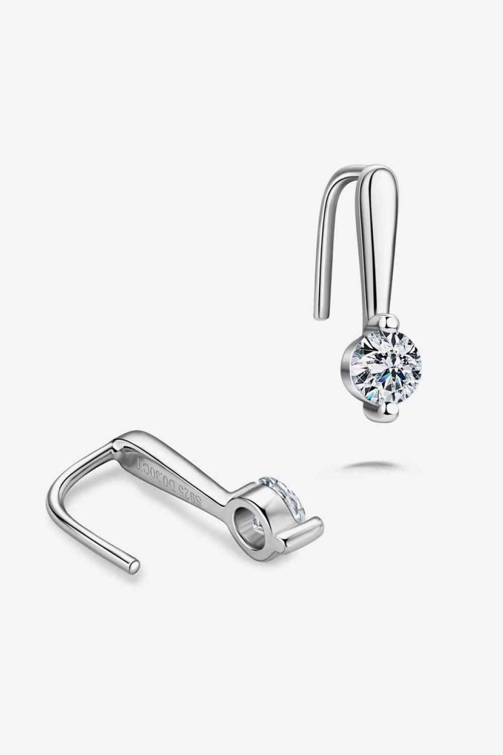 Moissanite 925 Sterling Silver Earrings BLUE ZONE PLANET