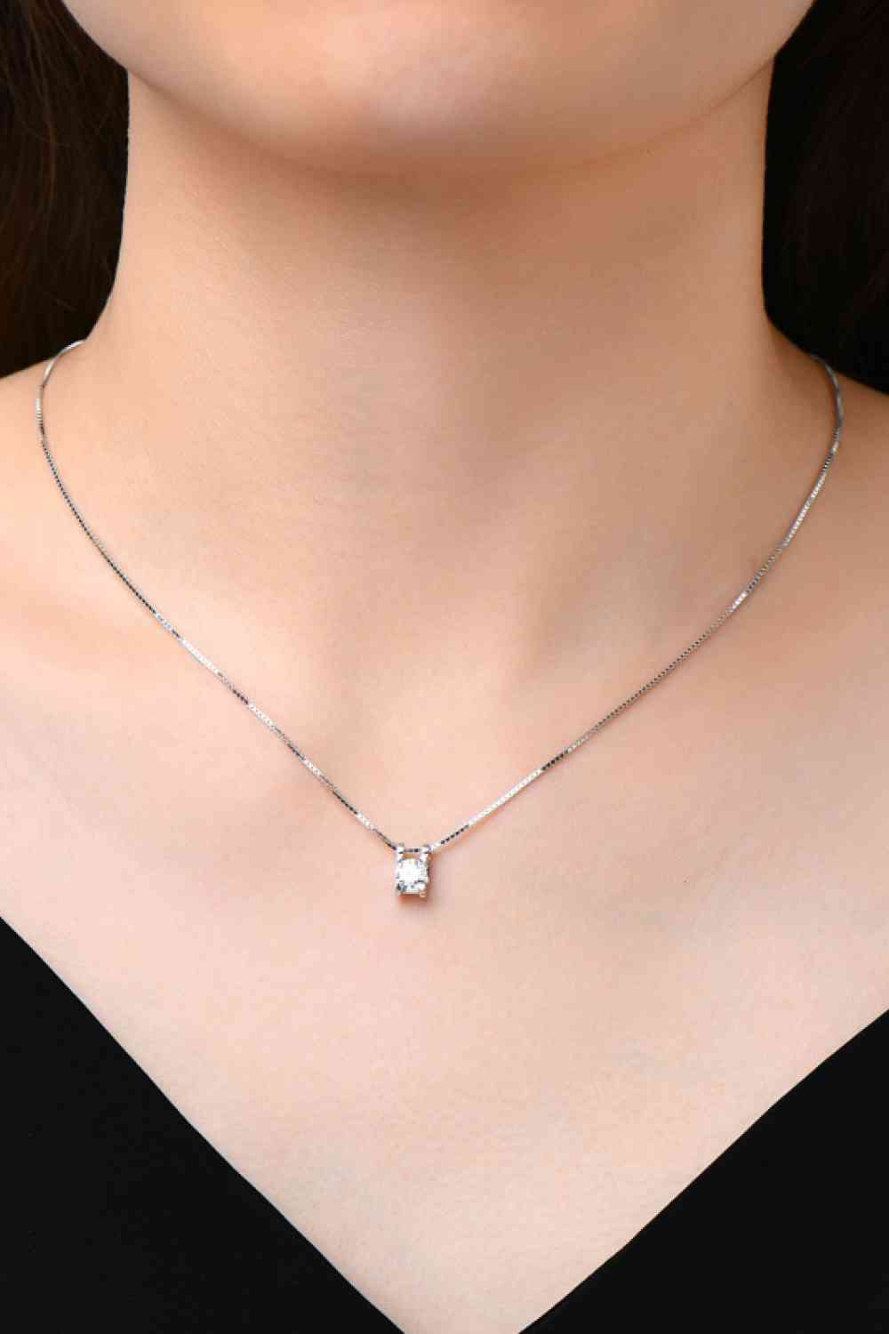 Moissanite 925 Sterling Silver Necklace BLUE ZONE PLANET
