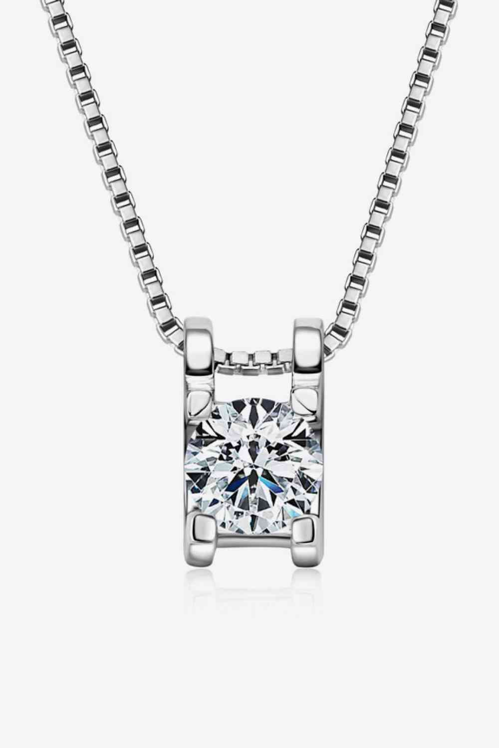 Moissanite 925 Sterling Silver Necklace BLUE ZONE PLANET