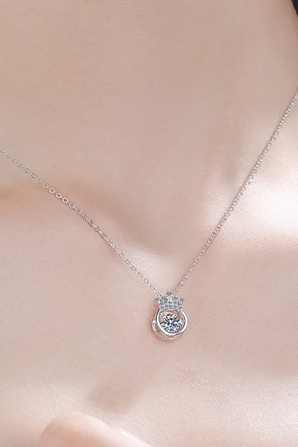 Moissanite 925 Sterling Silver Necklace BLUE ZONE PLANET