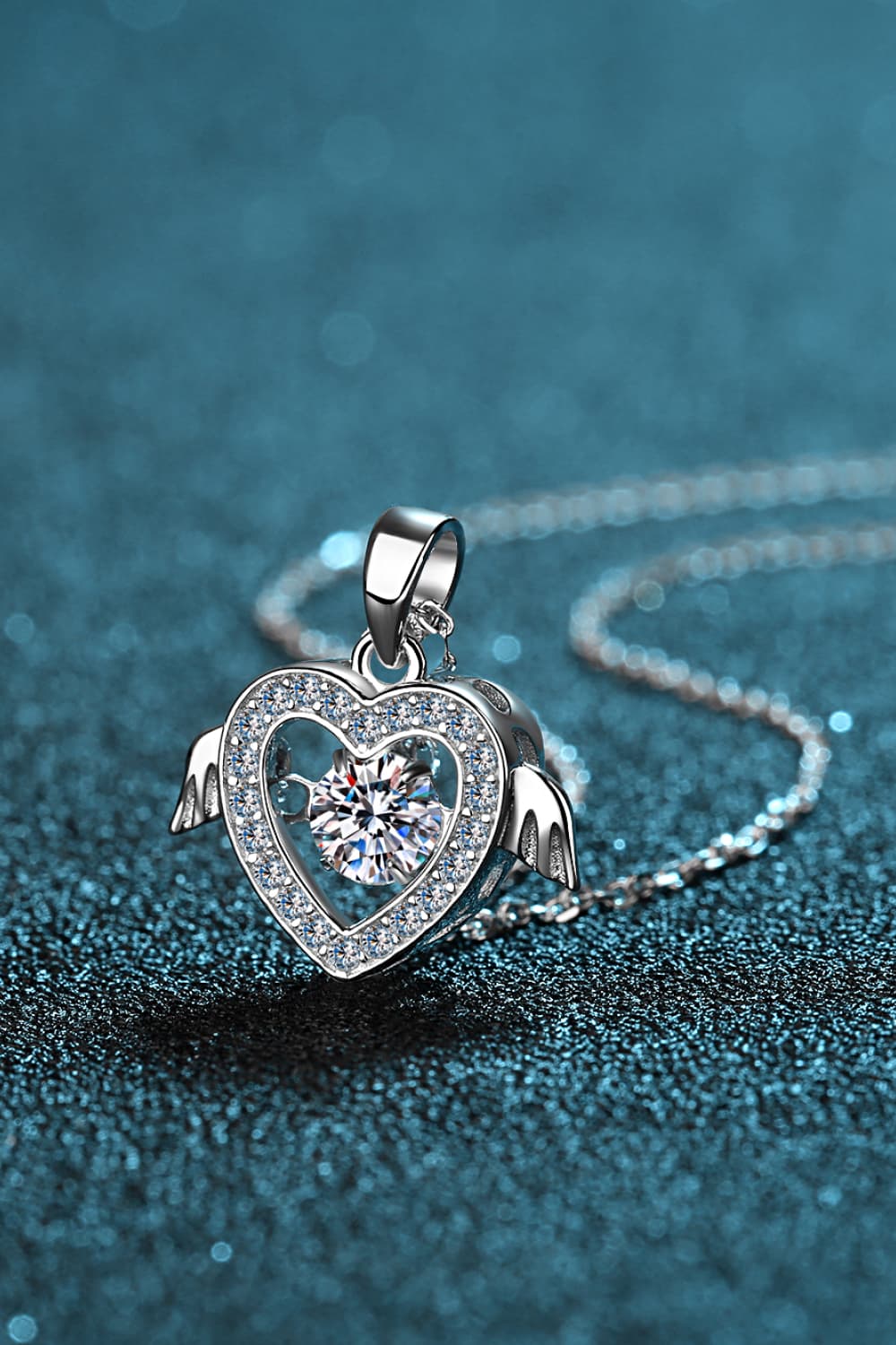Moissanite 925 Sterling Silver Necklace BLUE ZONE PLANET