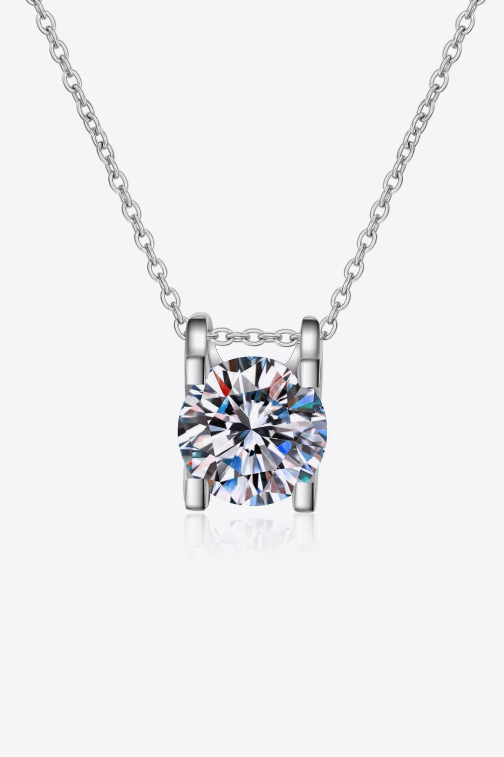 Moissanite 925 Sterling Silver Necklace BLUE ZONE PLANET