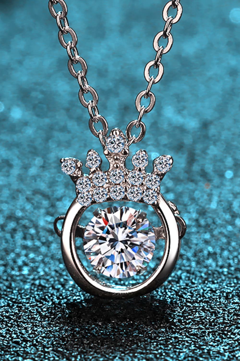Moissanite 925 Sterling Silver Necklace BLUE ZONE PLANET
