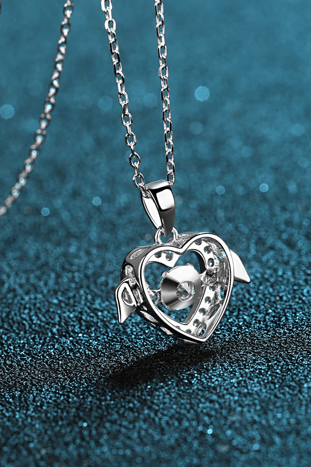 Moissanite 925 Sterling Silver Necklace BLUE ZONE PLANET