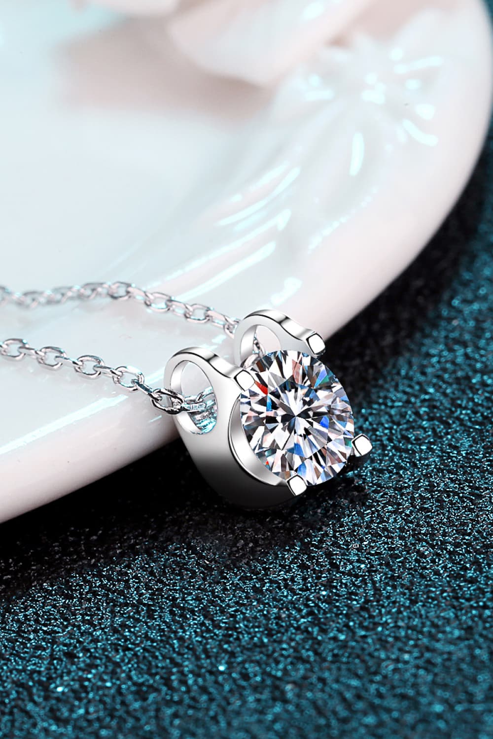 Moissanite 925 Sterling Silver Necklace BLUE ZONE PLANET
