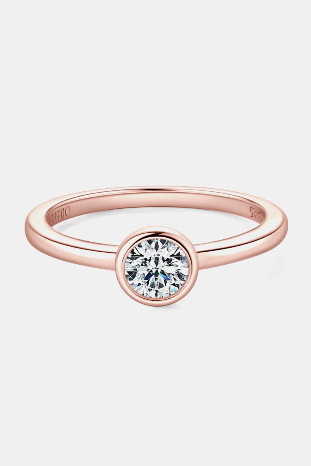 Moissanite 925 Sterling Silver Solitaire Ring BLUE ZONE PLANET