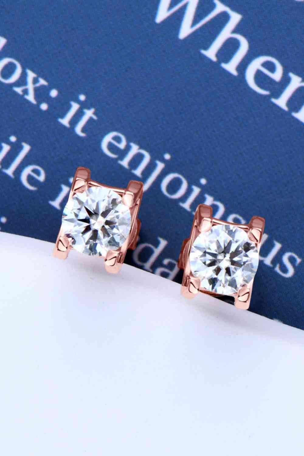Moissanite 925 Sterling Silver Stud Earrings BLUE ZONE PLANET