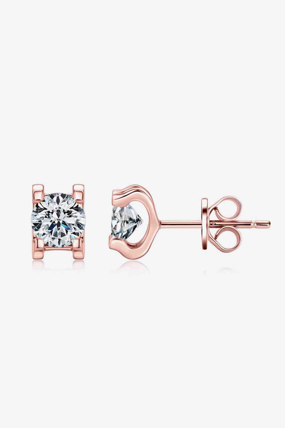 Moissanite 925 Sterling Silver Stud Earrings BLUE ZONE PLANET