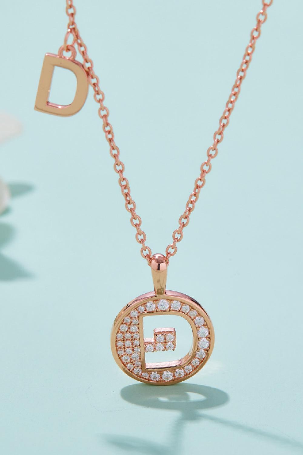Moissanite A to J Pendant Necklace BLUE ZONE PLANET
