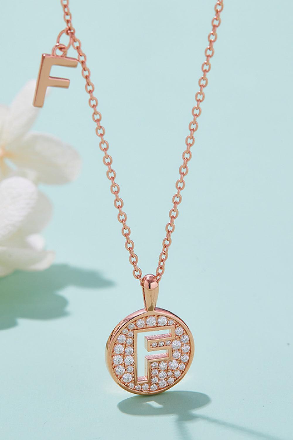 Moissanite A to J Pendant Necklace BLUE ZONE PLANET
