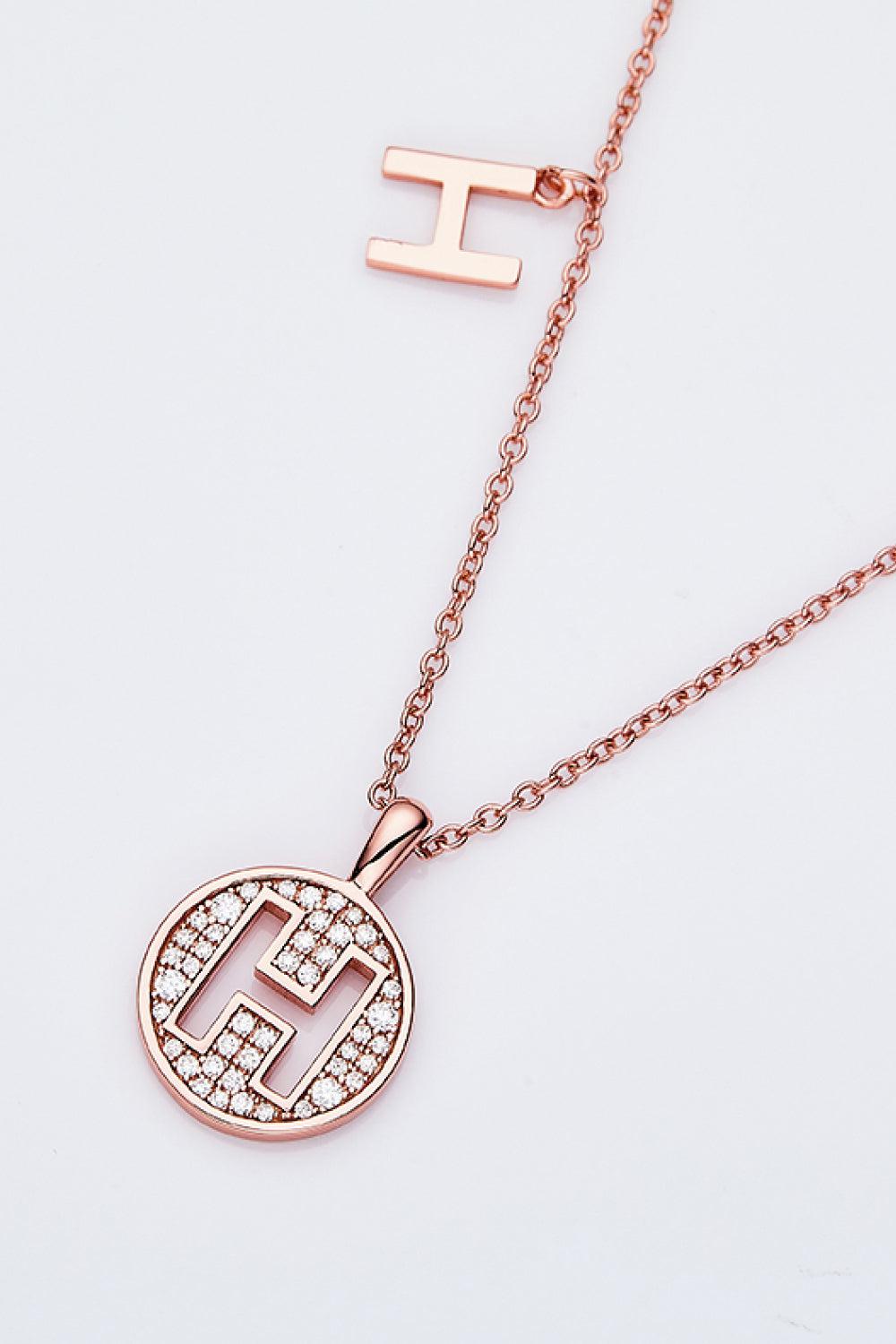Moissanite A to J Pendant Necklace BLUE ZONE PLANET