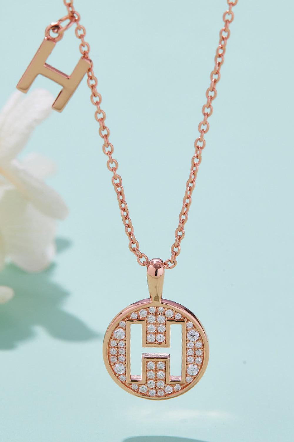 Moissanite A to J Pendant Necklace BLUE ZONE PLANET