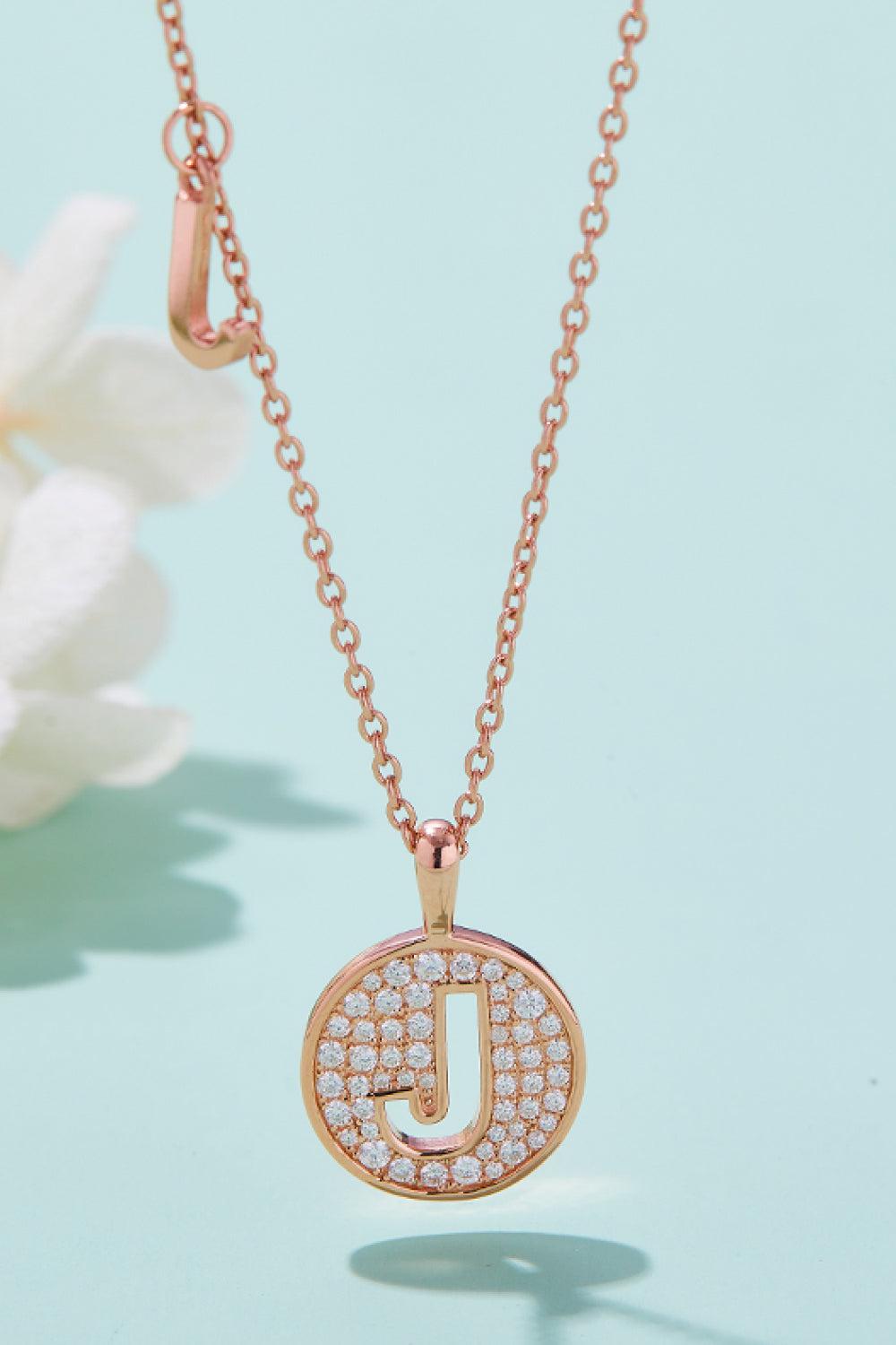 Moissanite A to J Pendant Necklace BLUE ZONE PLANET