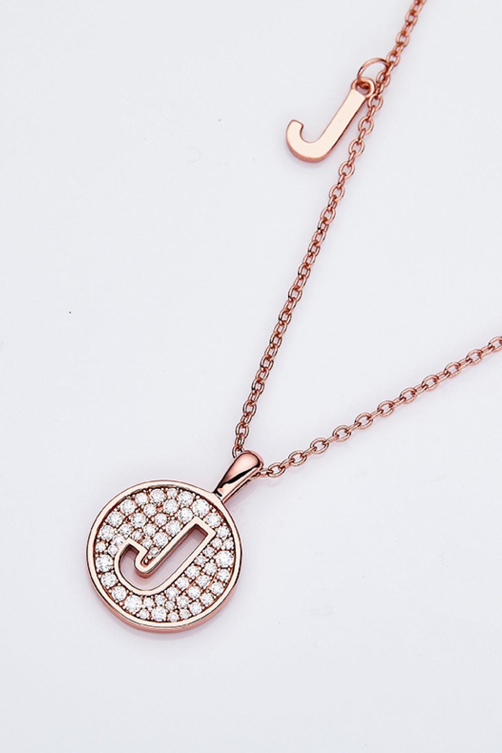 Moissanite A to J Pendant Necklace BLUE ZONE PLANET