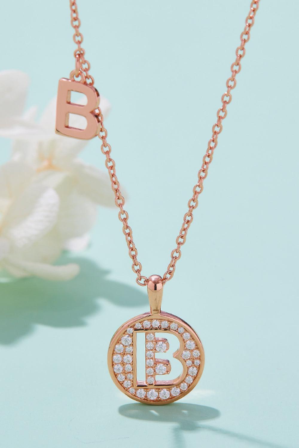 Moissanite A to J Pendant Necklace BLUE ZONE PLANET