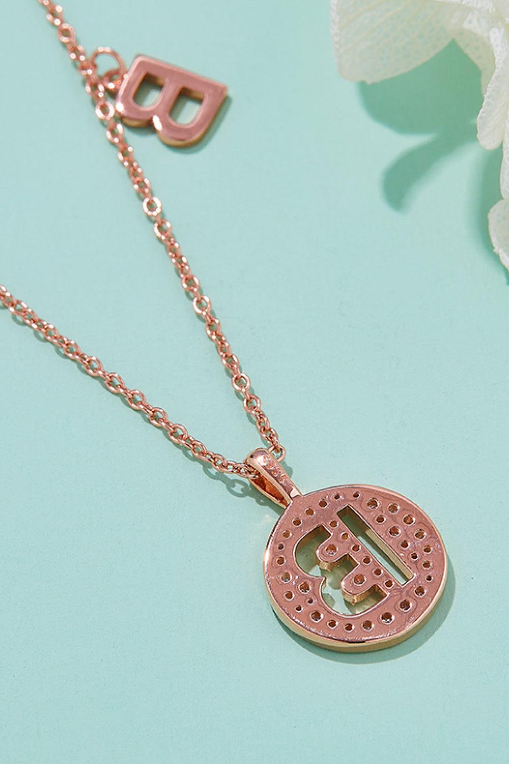 Moissanite A to J Pendant Necklace BLUE ZONE PLANET