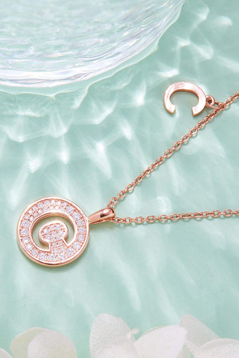 Moissanite A to J Pendant Necklace BLUE ZONE PLANET
