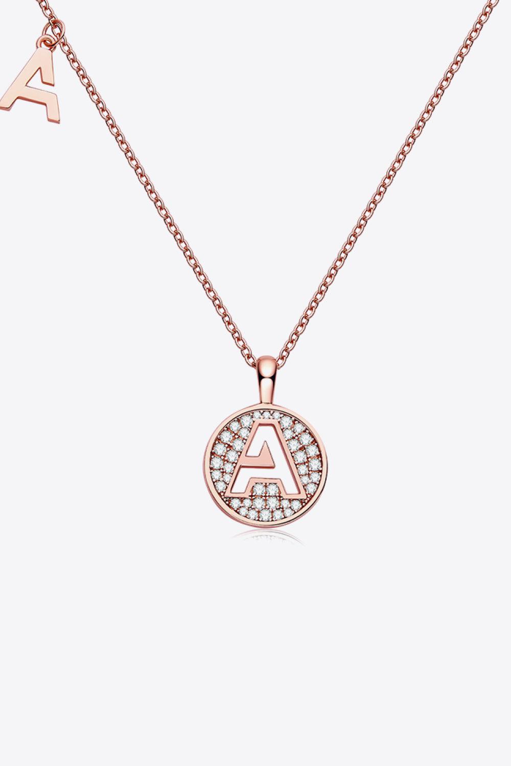 Moissanite A to J Pendant Necklace BLUE ZONE PLANET
