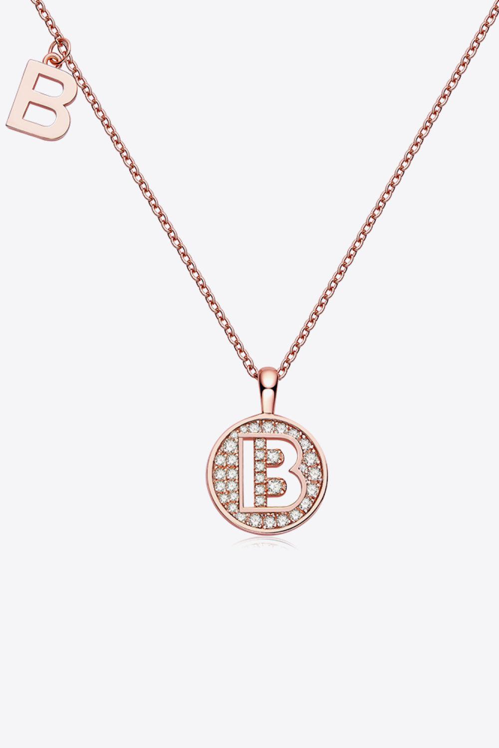 Moissanite A to J Pendant Necklace BLUE ZONE PLANET