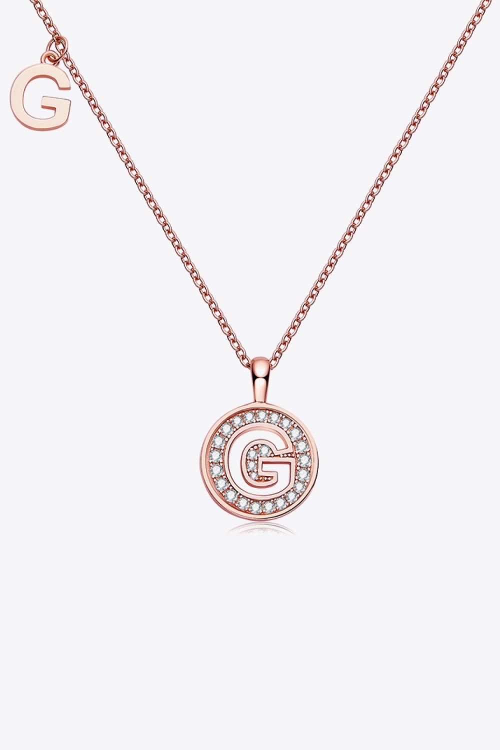 Moissanite A to J Pendant Necklace BLUE ZONE PLANET