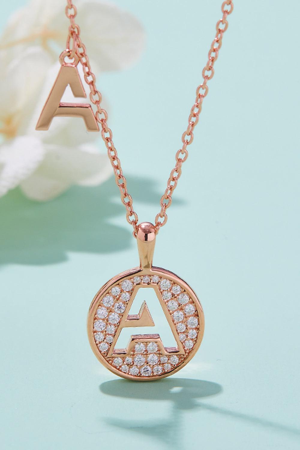 Moissanite A to J Pendant Necklace BLUE ZONE PLANET